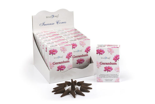 Encens Géranium Cônes - Relaxation & Méditation 15pcs