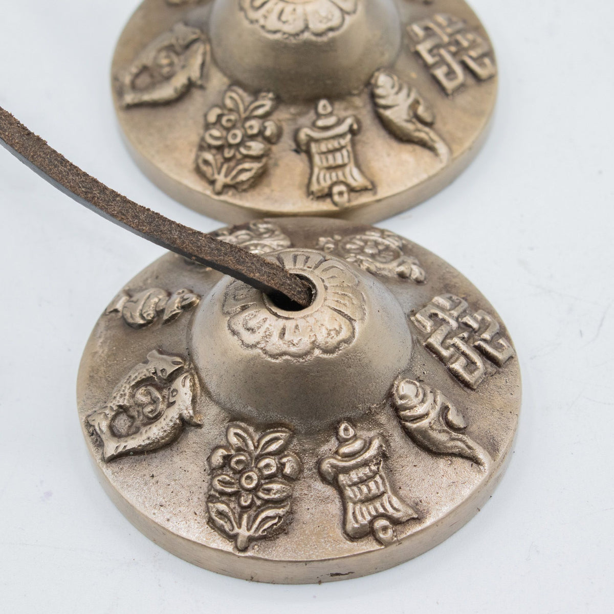 Tingsha en Laiton — Symboles Porte-bonheur — 6 cm - photo 5