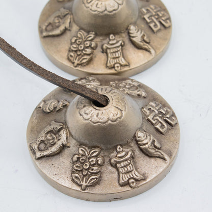 Tingsha en Laiton — Symboles Porte-bonheur — 6 cm - photo 5