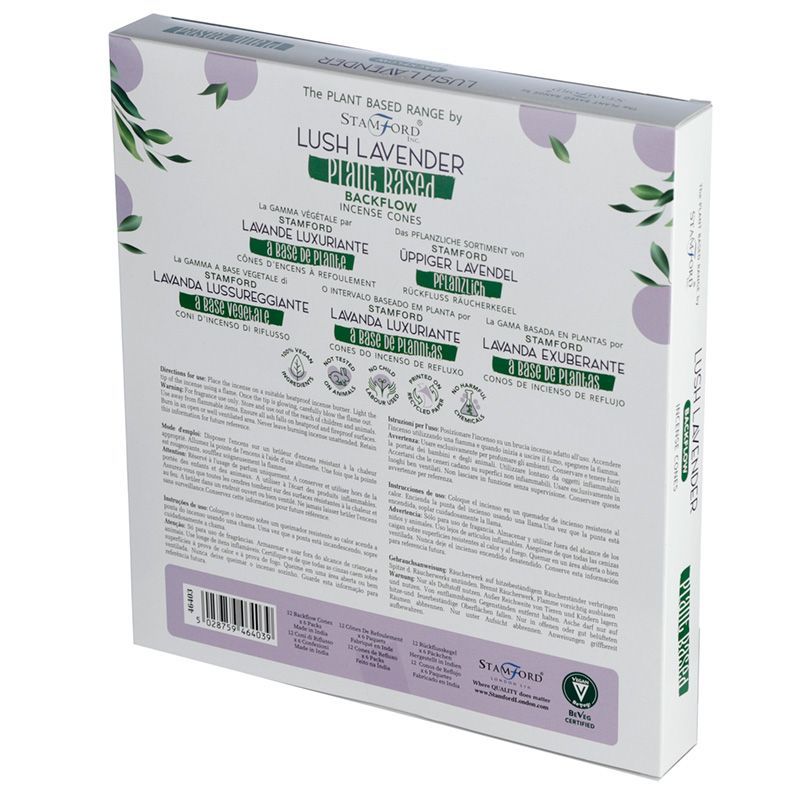 Cônes d'Encens Reflux Lavande - Backflow 12 Pcs Vegan – photo 3