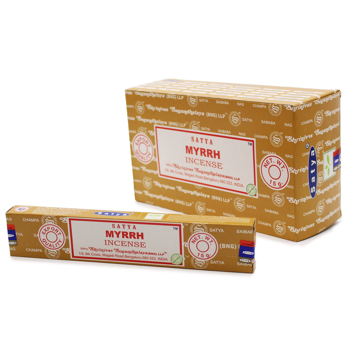 Encens Satya Myrrhe 15 g - Purification & Méditation – photo 2