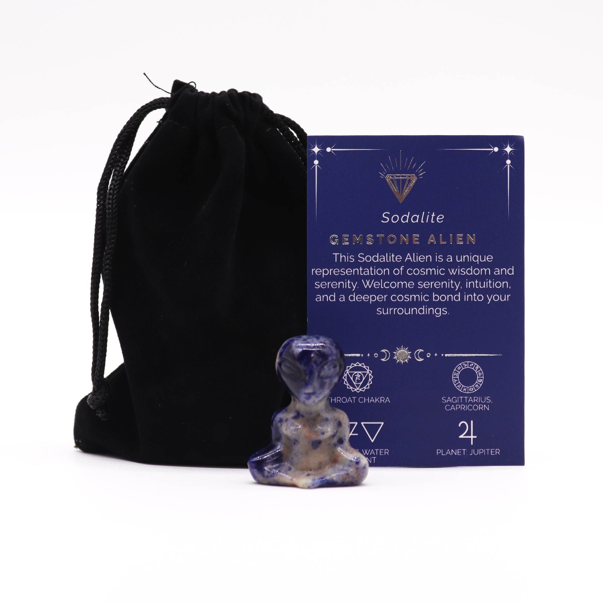 Figurine extraterrestre en Sodalite