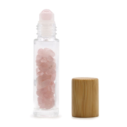 Roll-on huile essentielle avec bille en Quartz Rose