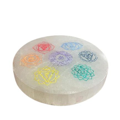 Assiette Sélénite Chakra 8cm — Purification & Recharge – photo 3