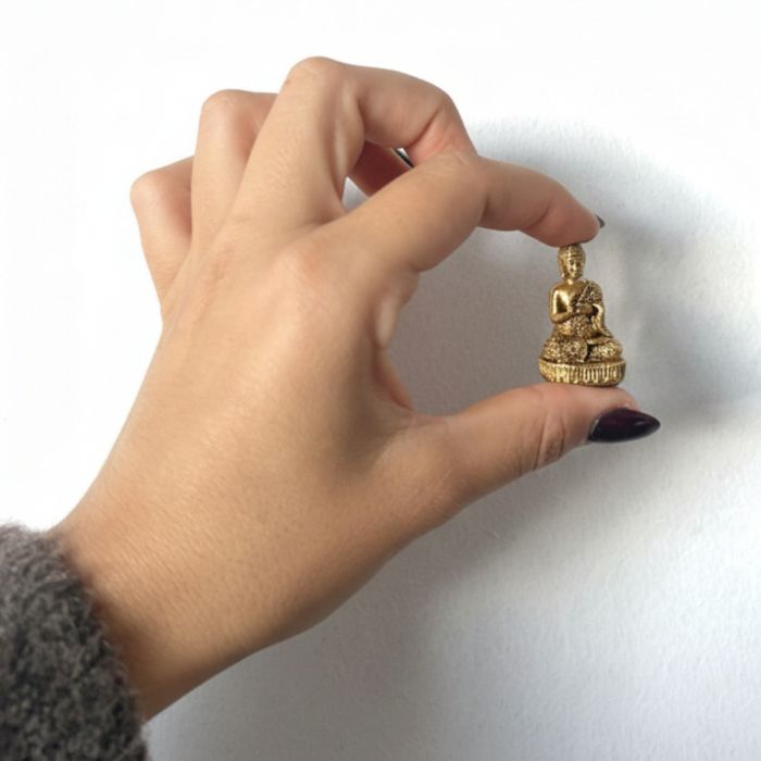 Statuette Bouddha en Laiton — Miniature — 3,5 cm - photo 2