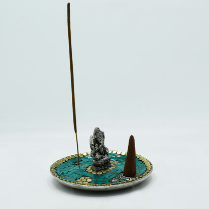Porte-Encens Ganesh Tibétain - Cônes & Bâtons 11cm – photo 2
