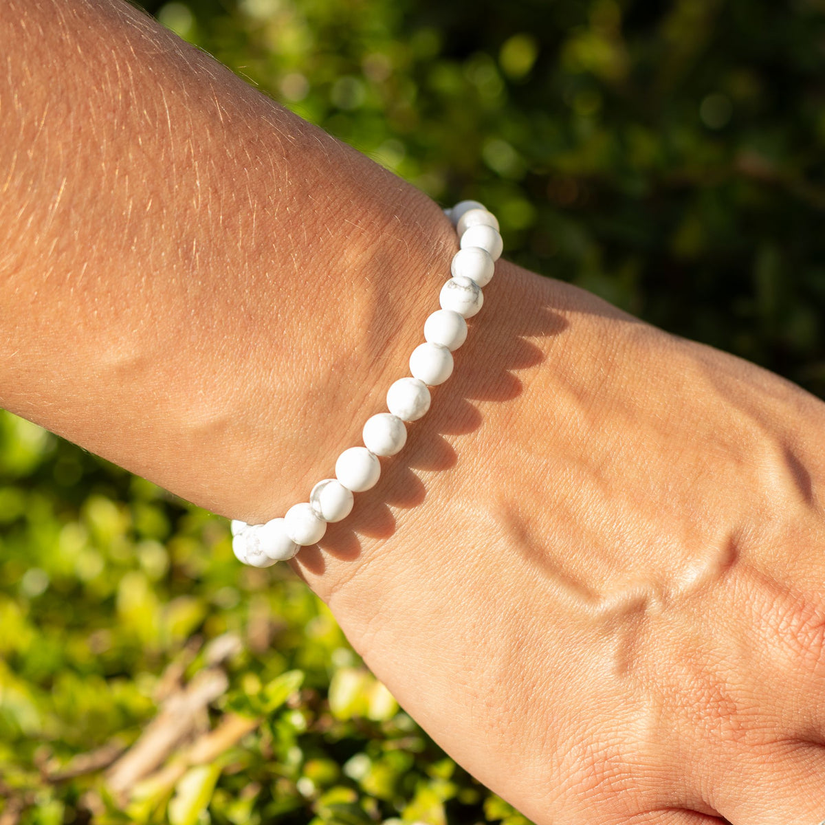 Bracelet Howlite — Perles de 6 mm — 17 cm - photo 4