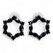 Boucles d'Oreilles Verre Vintage Noir - Loop Élégant – photo 2