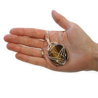 Swirl Wrapped Gemstone Necklace - Tiger Eye - photo 3