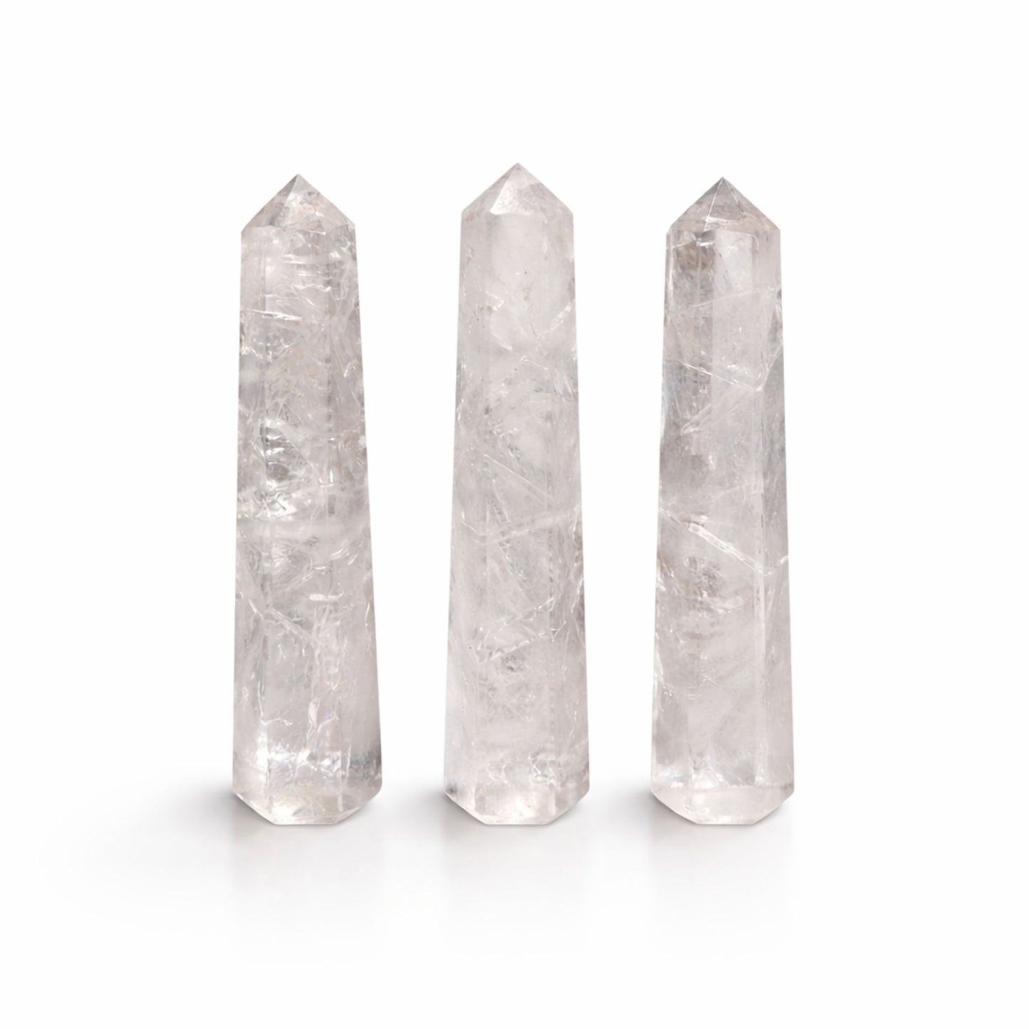 Gemstone Six Face Obelisk Point approx 11cm - Clear Quartz