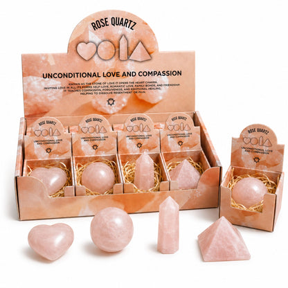 Set de Pierres en Quartz Rose — Cœur, Sphère, Obélisque et Pyramide - photo 5