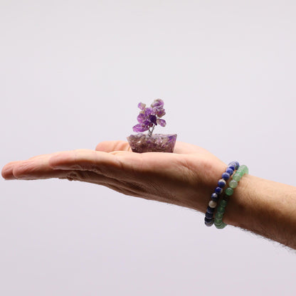Mini Arbre Améthyste sur Base Orgonite - Lithothérapie