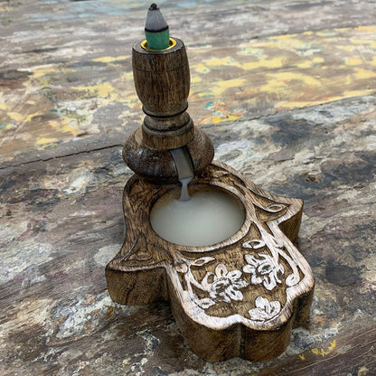 Brûle-Encens Backflow Hamsa Bois de Manguier — Petit – photo 5