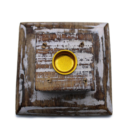 Porte-Encens Fumée Tower - Bois Blanchi Artisanal