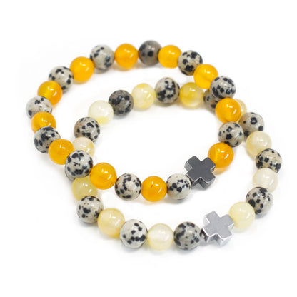 Lot de 2 bracelets d'amitié - Agate