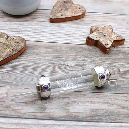 Baguette Hexagonale de Cristal de Roche 12cm - Soin & Méditation - photo 3