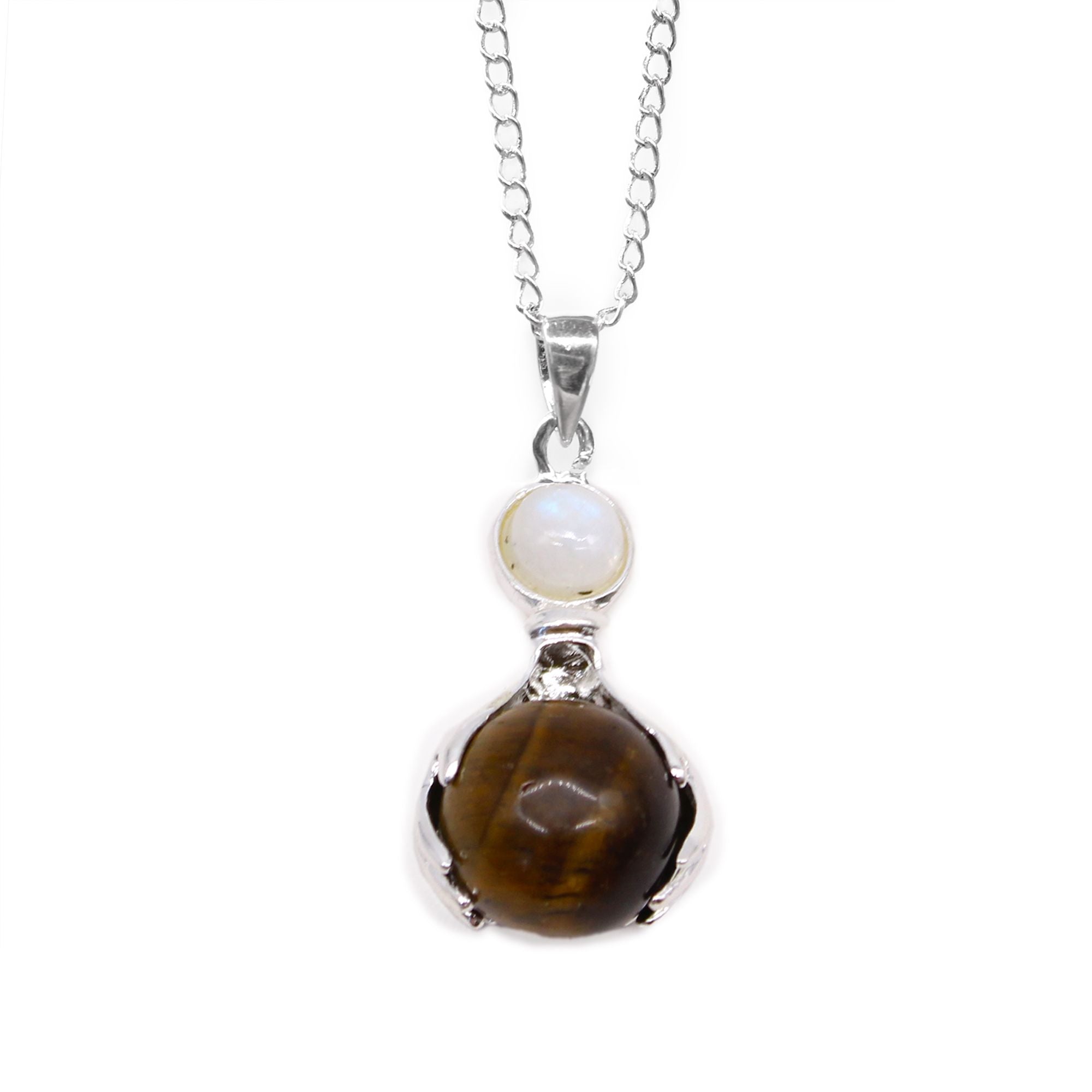 Gemstone Healing Hands Pendant - Tiger Eye - photo 2