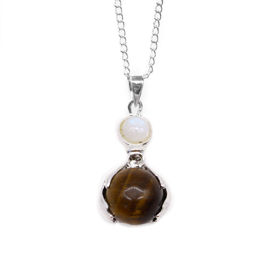 Gemstone Healing Hands Pendant - Tiger Eye - photo 2