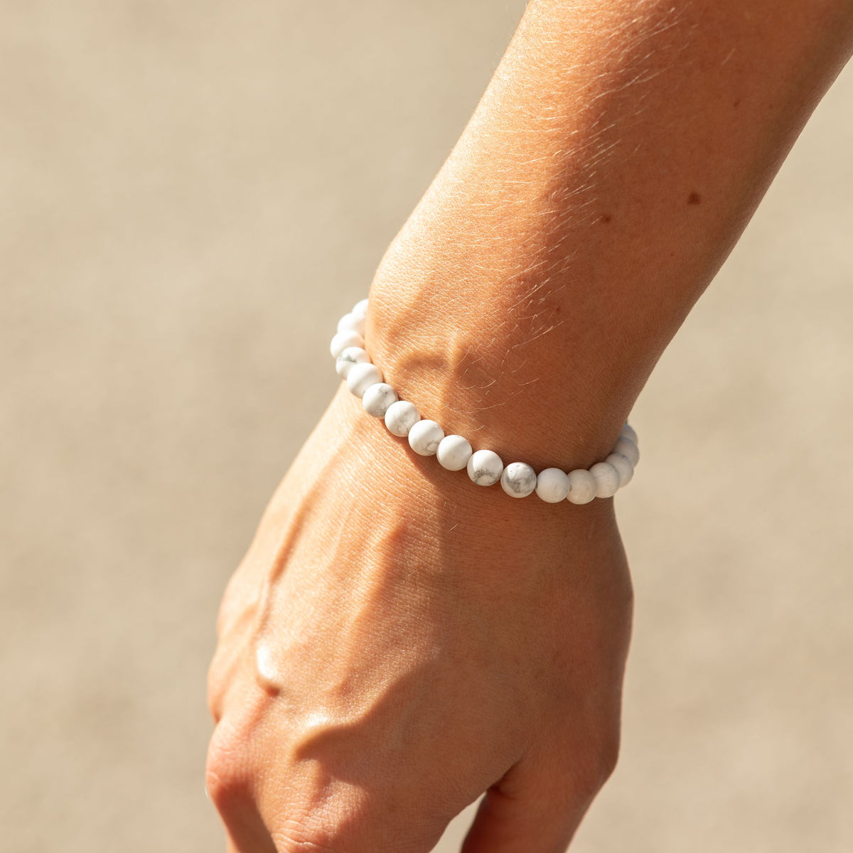 Bracelet Howlite — Perles de 6 mm — 17 cm - photo 6