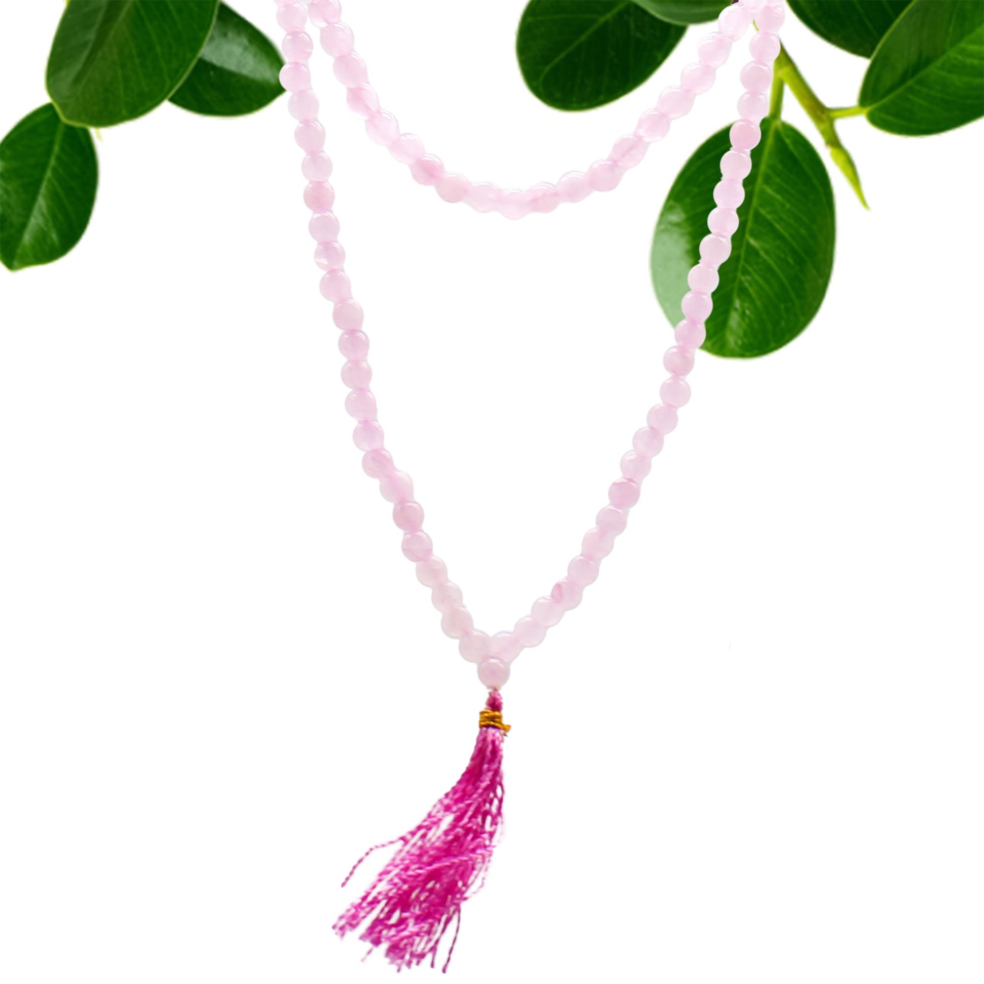 Mala bouddhiste 108 perles - Quartz Rose - photo 5