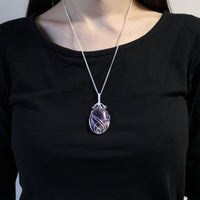 Swirl Wrapped Gemstone Necklace - Amethyst - photo 2