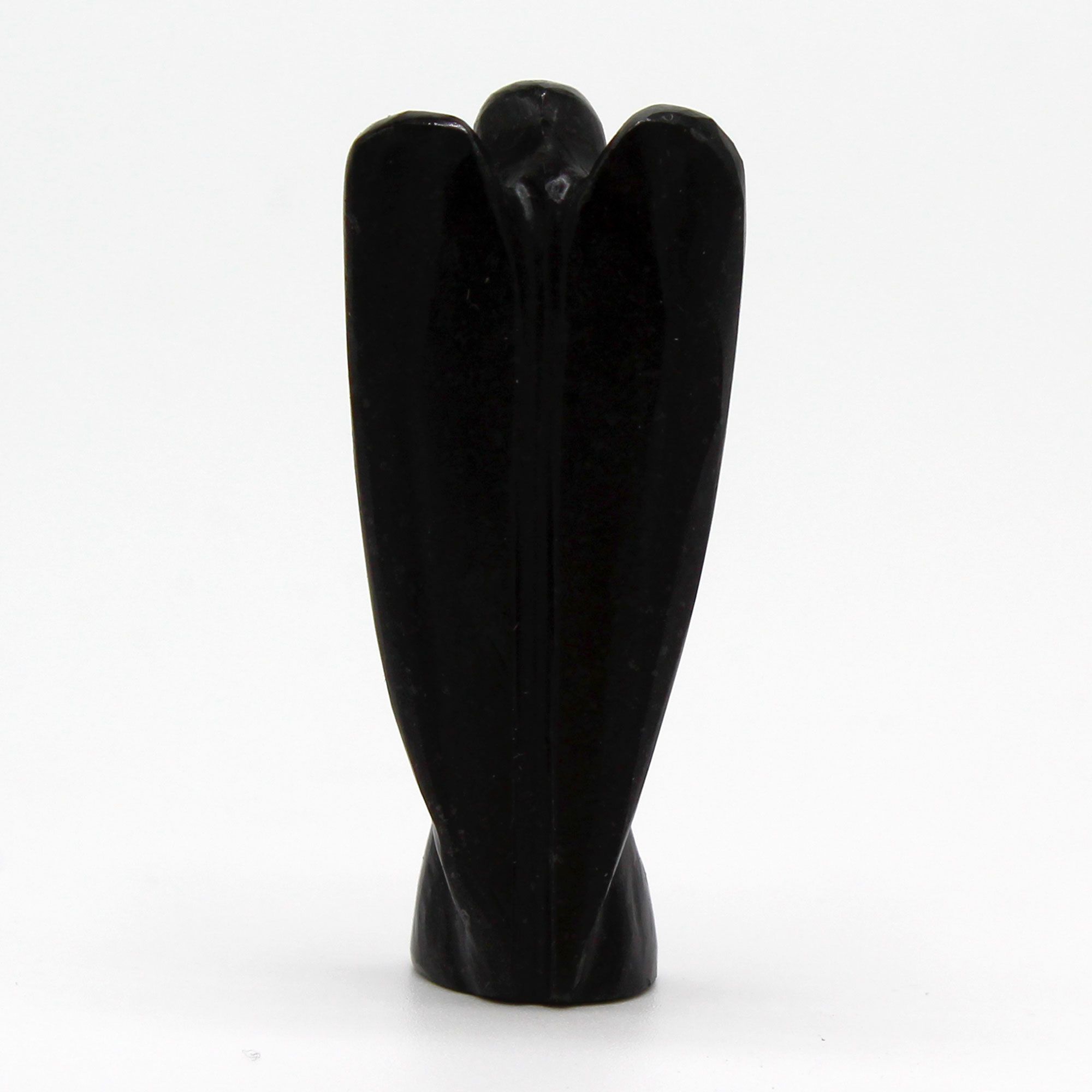 Hand Carved Gemstone Angel - Black Agate - photo 2