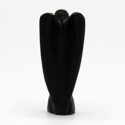 Hand Carved Gemstone Angel - Black Agate - photo 2