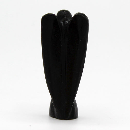Hand Carved Gemstone Angel - Black Agate - photo 2