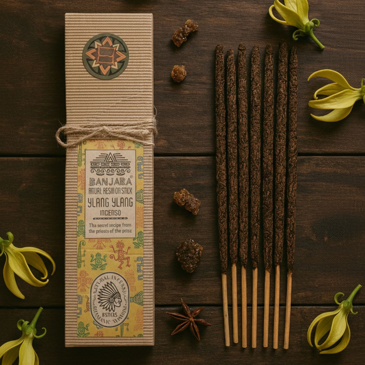 Encens Résine Ylang Ylang - Bâtonnets Naturels Banjara