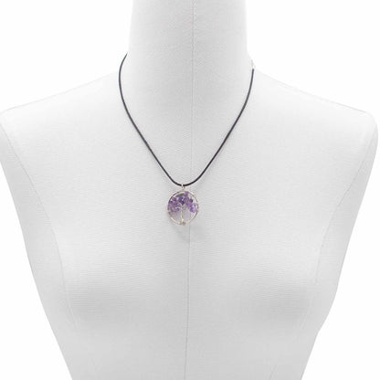Pendentif Arbre de Vie Améthyste — Anti-Stress & Intuition