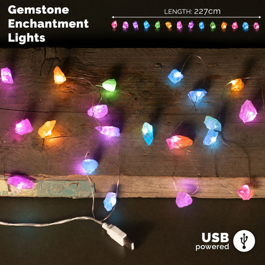 Guirlande Lumineuse de Pierres Brutes — Améthyste, Calcite & Fluorite - photo 2