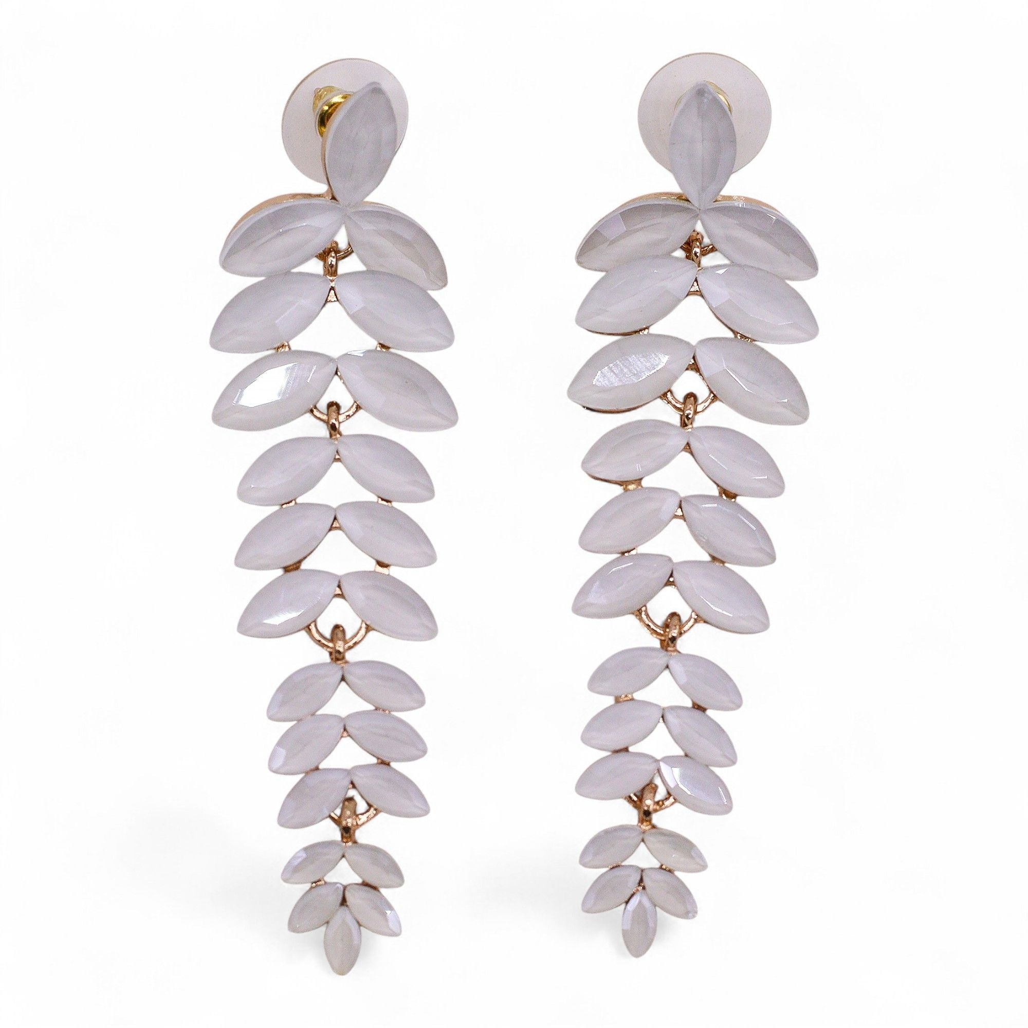 Boucles d'Oreilles Longues Perle Verre Vintage - Dormeuses Élégantes – photo 6