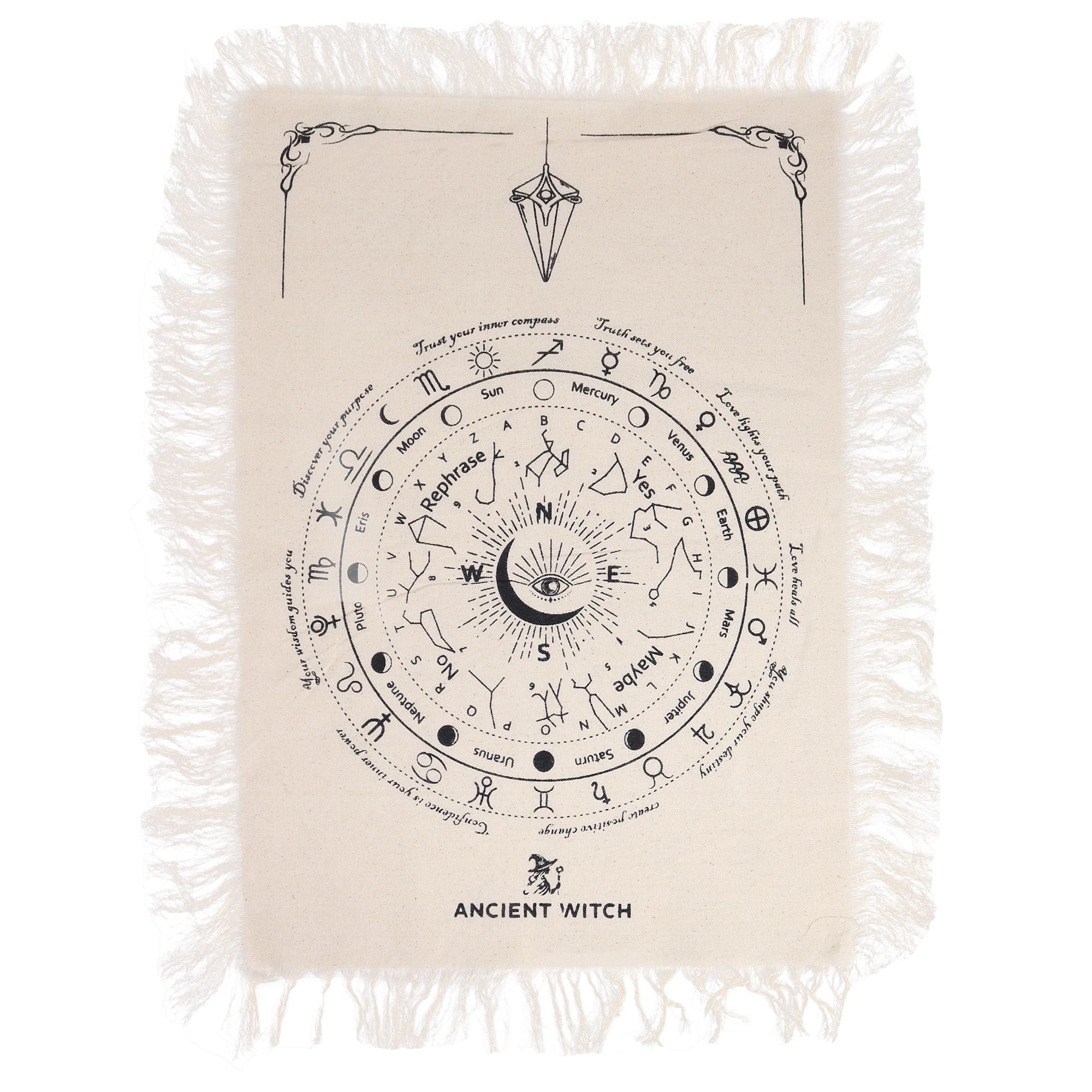 Tapis de Pendule Œil Omniscient — Sorcière Antique