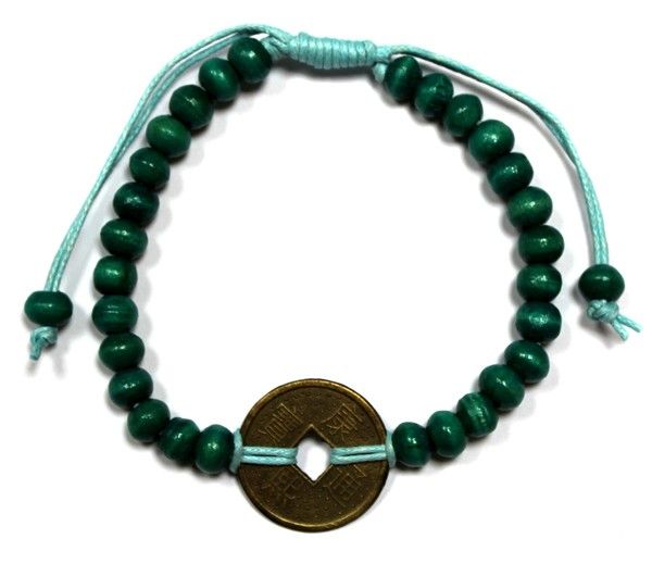 Bracelet Bali Feng Shui porte-bonheur - green