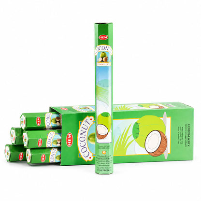 Encens HEM Noix de Coco — Boîte Hexagonale de 20 Bâtonnets - photo 2
