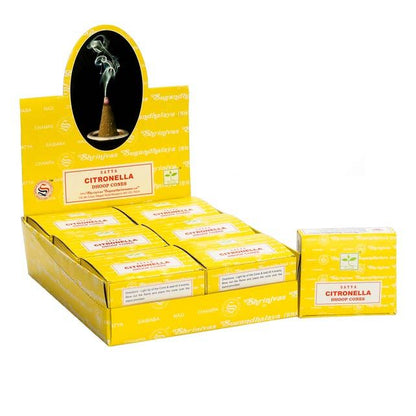 Cônes Dhoop Citronnelle - Anti-Moustiques & Purification