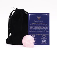 Crâne en Quartz Rose