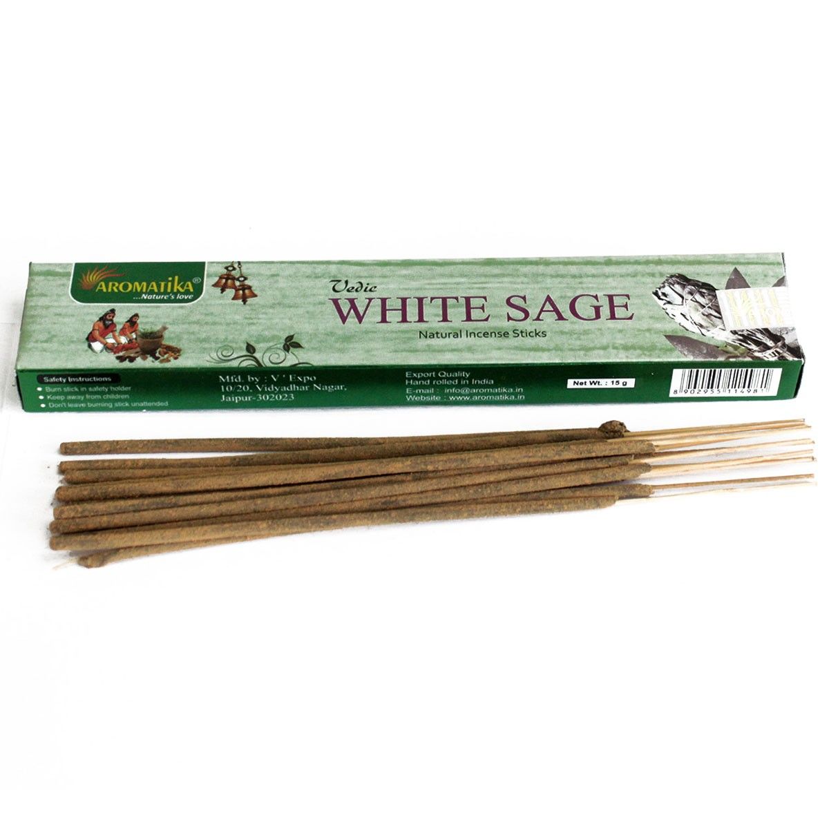 Encens Sauge Blanche Vedic - Purification & Méditation