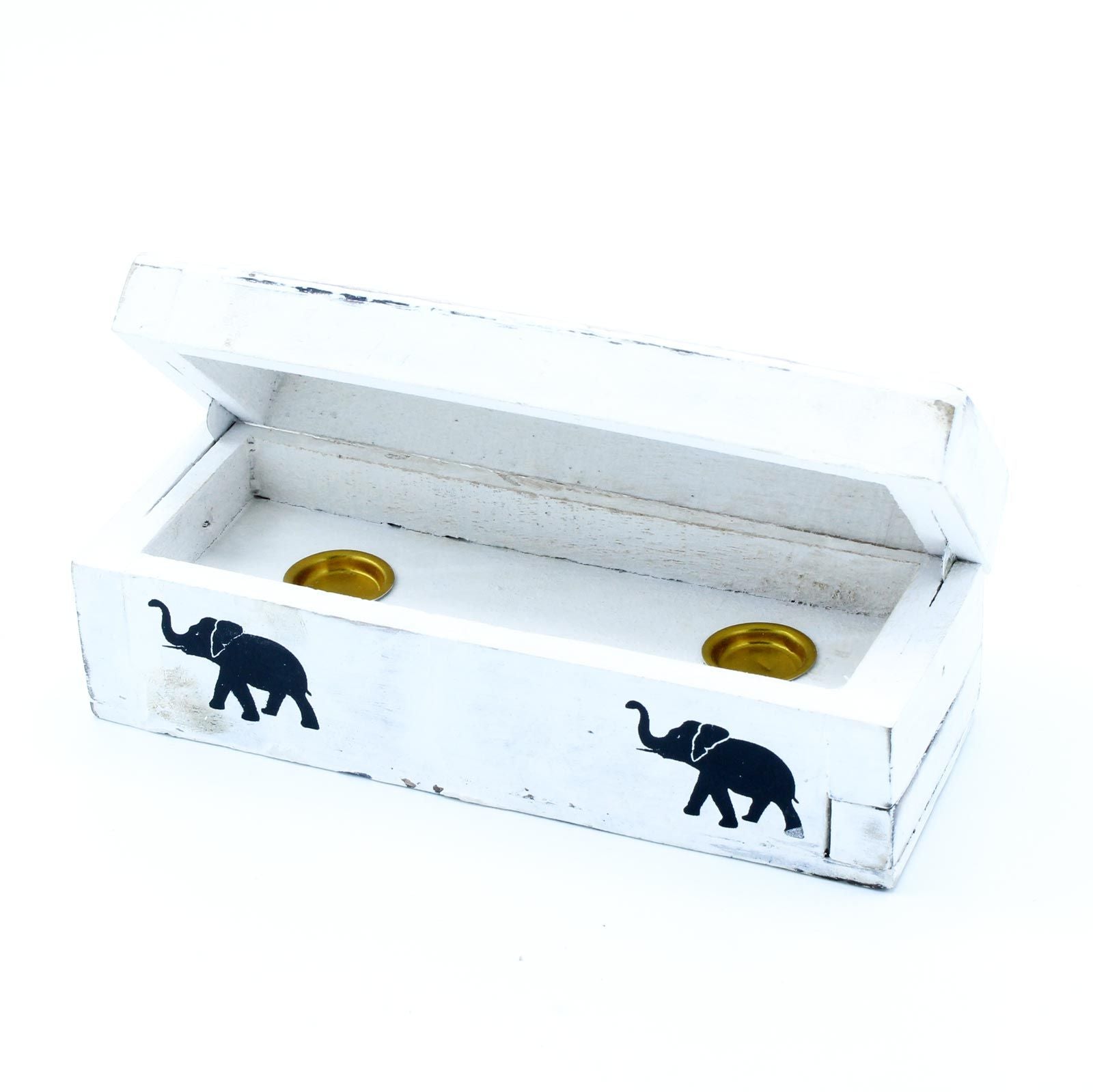 Porte-Encens Cône Fumée - Coffret Bois 15cm Artisanal
