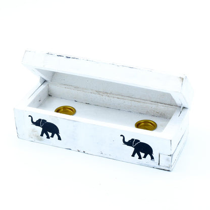 Porte-Encens Cône Fumée - Coffret Bois 15cm Artisanal