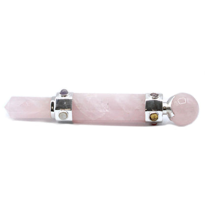 Baguette Quartz Rose 12cm - Soin & Amour