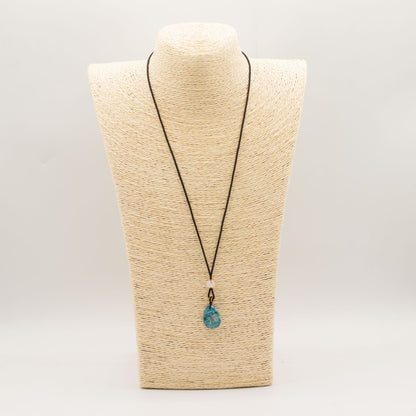Pendentif sur cordon - Goutte - Howlite - photo 3