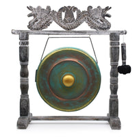 Gong Balinais Greenwash sur Socle — 50 cm