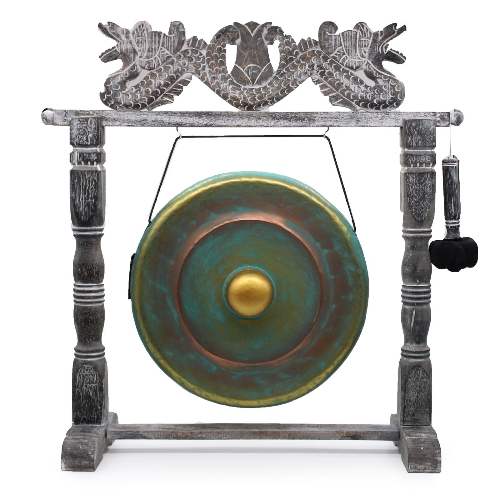 Gong Balinais Greenwash sur Socle — 50 cm