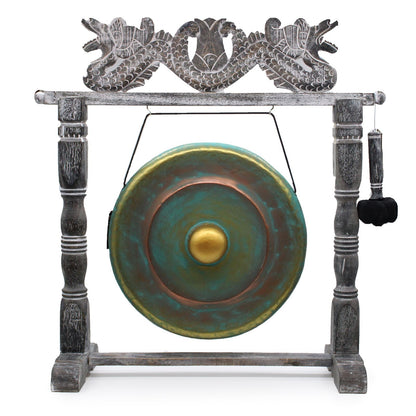 Gong Balinais Greenwash sur Socle — 50 cm