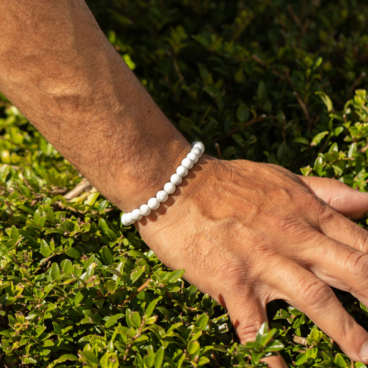 Bracelet Howlite — Perles de 6 mm — 17 cm - photo 3