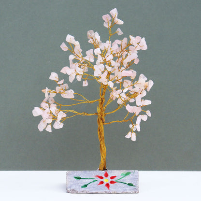 Arbre de Vie Quartz Rose — Chakra Cœur & Amour