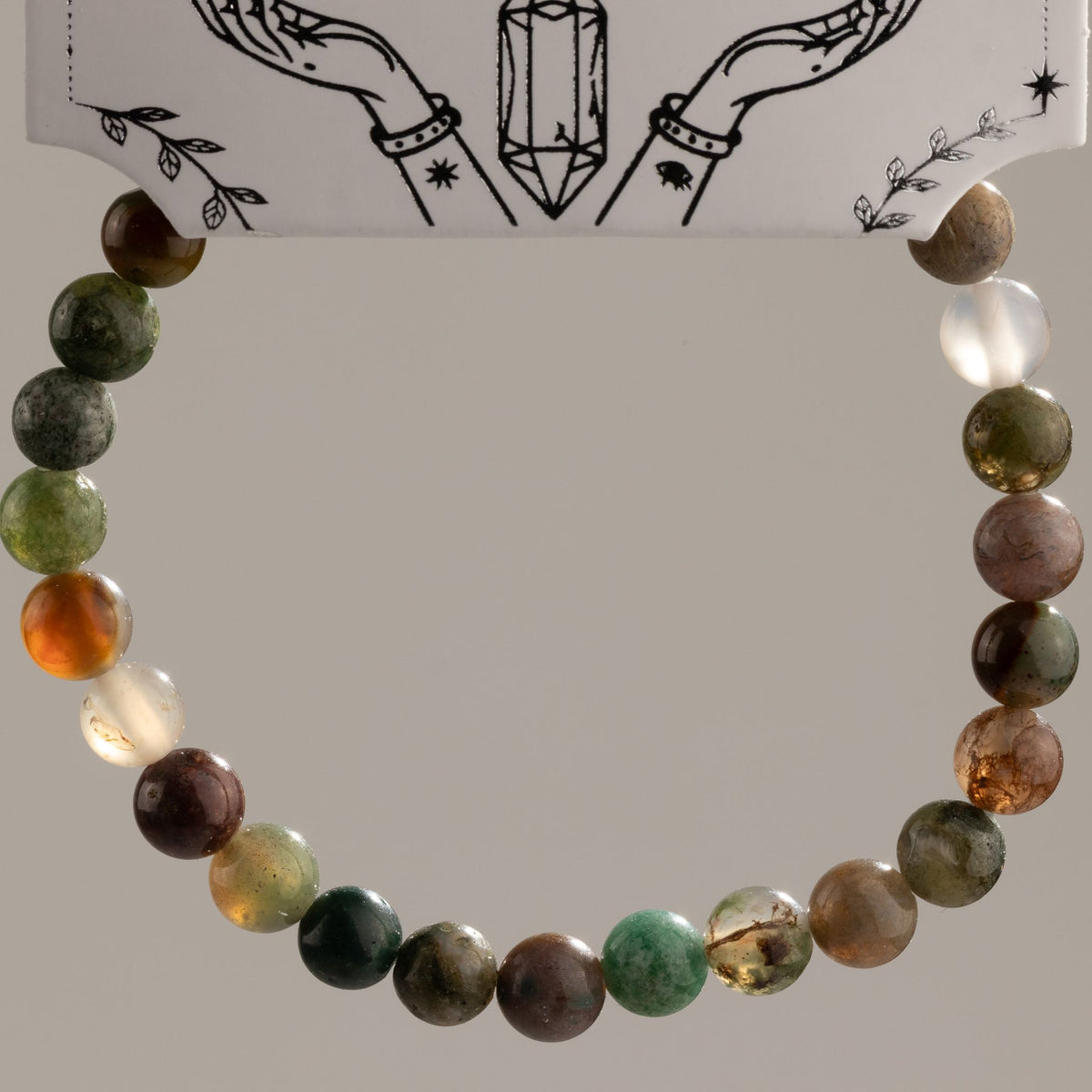 Bracelet Agate Mousse — Perles de 6 mm - photo 2
