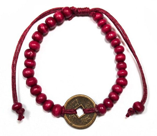 Bracelet Bali Feng Shui porte-bonheur - red