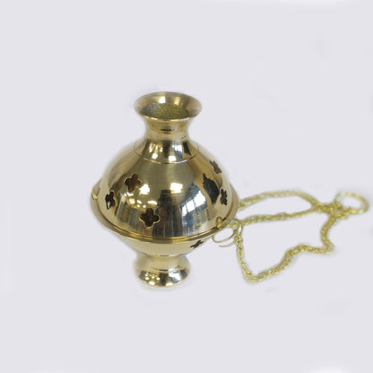 Brûleur d'Encens Suspendu Laiton - Encensoir Rituel 16cm – photo 2